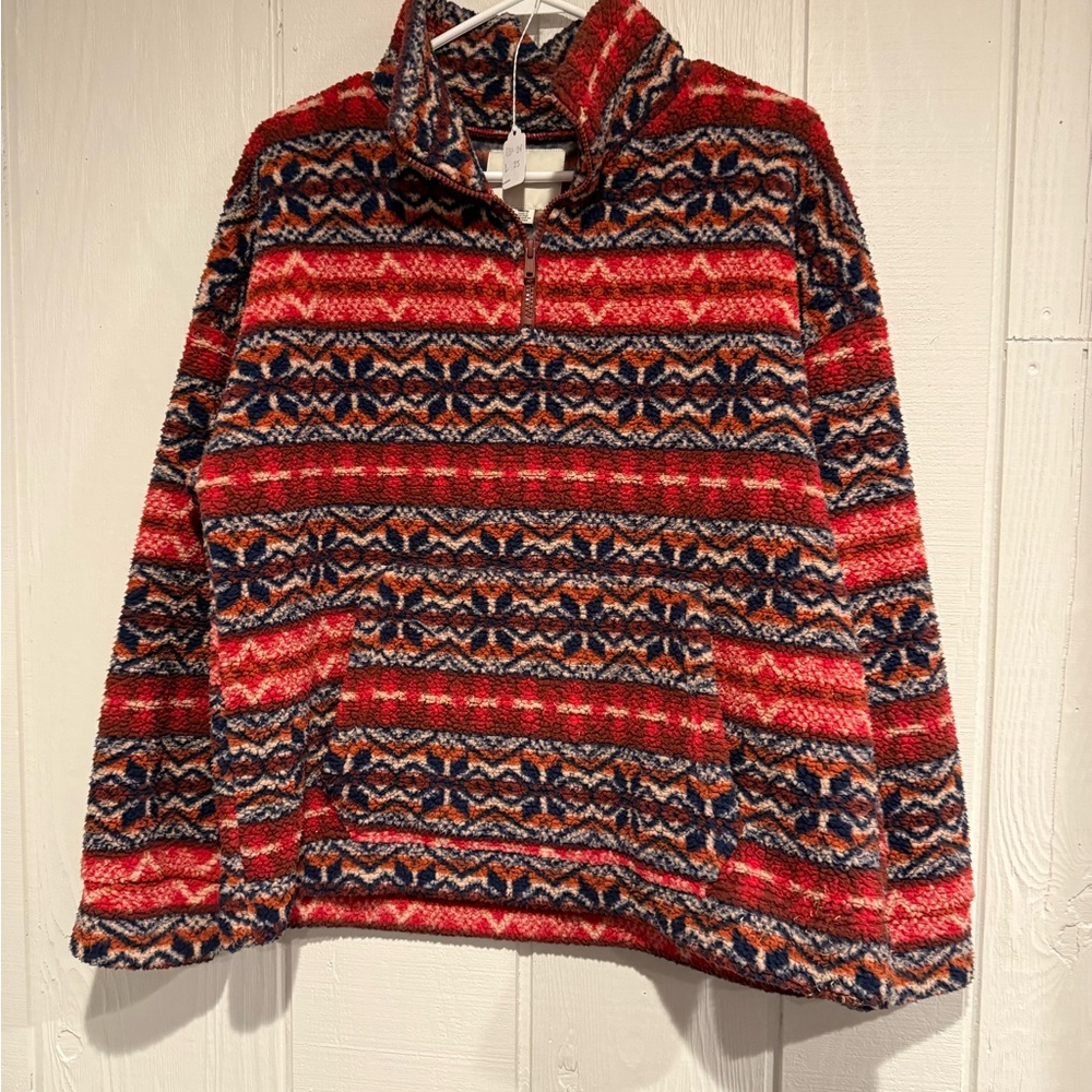 American Eagle Outfitters Multicolor Fleece Jacket